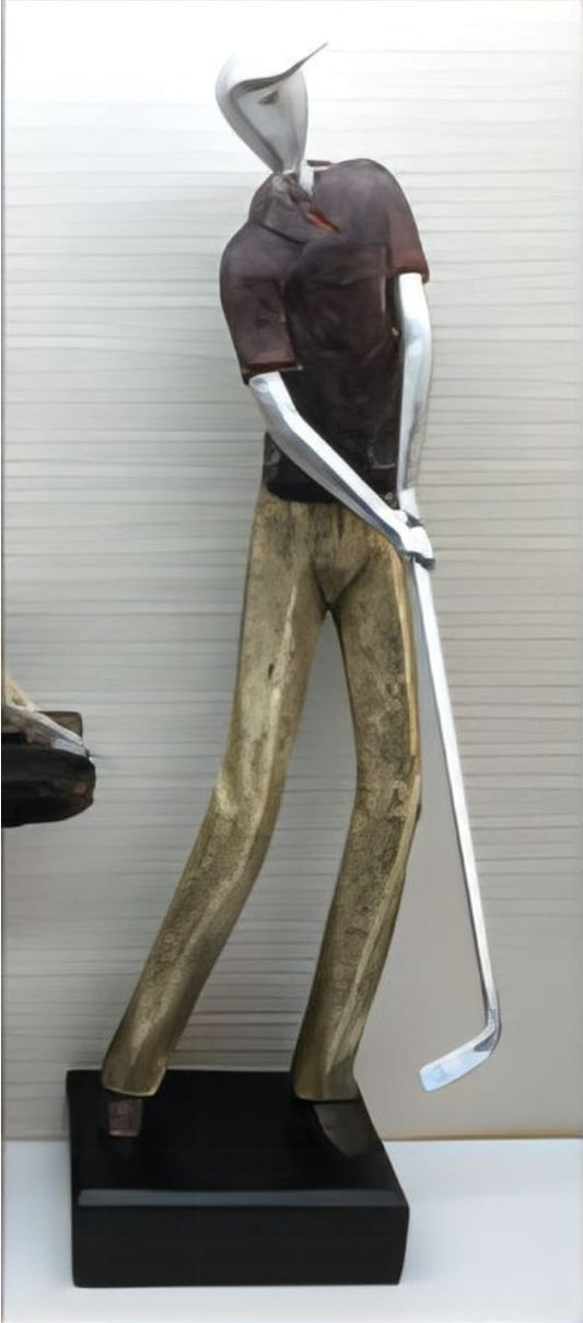 Figura Hombre El Golfista en acción (Decoración figura Golf)